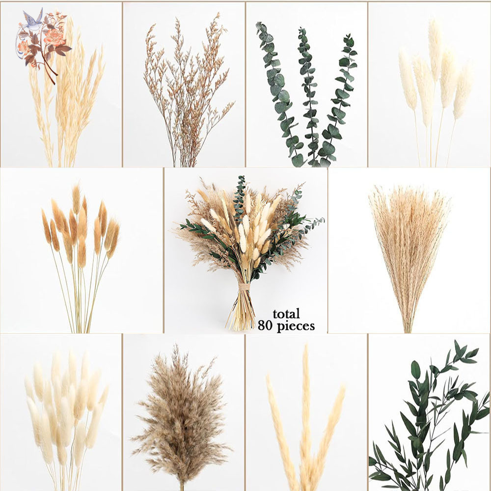 80Pcs Natural Dried Flowers Bo - огляд і ціна Eucalyptus Preserved