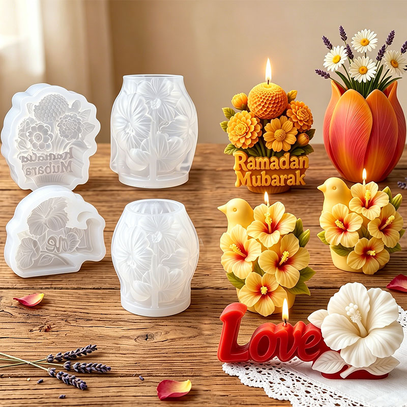 3D Flower Candle Silicone Mold - огляд і ціна Florist Supply Vases